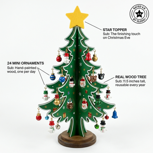 Timbermas™ Wooden Advent Tree